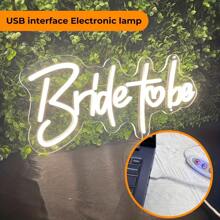 Decorazioni a neon per addio al nubilato, insegna luminosa a led per feste di addio al nubilato, decorazioni a neon per pareti, cartello sposa per foto di sfondo per matrimonio e fidanzamento, compatibile con alimentazione USB e computer portatile