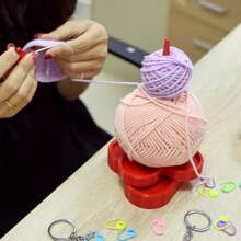 3D Print Vertical Spinning Stand Shiny-Design Heart Knitting Rotary Plastic Tools Yarn Spinners Organizer Storage Holder