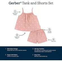 -Girls Toddler Sleeveless Top And Shorts Set