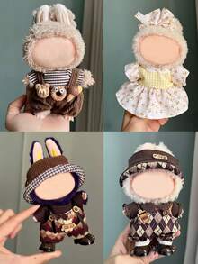 1set (Clothing Only, Not Including Dolls) Brand New 17cm For Labubu Party Doll Set, Cute Costumes For 1st/2nd/3rd Generation Labobo Dolls, Dresses Can Be Changed Into Different Outfits