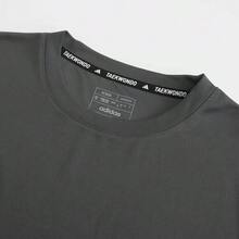 Áo thun ngắn tay cổ tròn Adidas, dáng rộng thoải mái, logo tối giản, đa năng cho trang phục mùa hè. - Xám - Xem 6