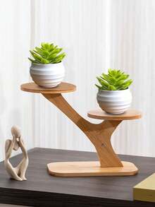 1 Stück kreative Baumäste, Blumenregal für den Schreibtisch, Mini-Büroschreibtische, mehrstöckige Blumenhalter, Bambus und Holz für Wohnzimmer, Balkone, Sukkulentenblumentöpfe