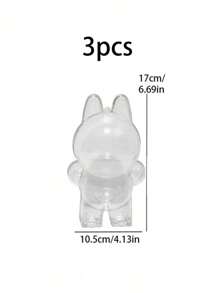 1 pièce/3 pièces Étui de protection transparent pour première génération debout et deuxième génération assis, protection anti-poussière en pendentif à accrocher aux sacs, porte-clés (pas de poupée), école