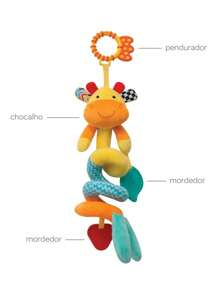 Giraffe Toy With Spring Happy Zoo Buba Baby - 藍色 - 查看 3