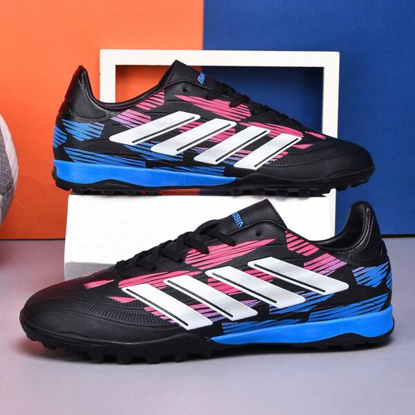 1 Pair Unisex Football/Soccer Cleats Shoes, High-Top, For Outdoor Artificial Grass, Indoor Training Fields, Professional Team Sports, Olive Green, Lace-Up, Non-Slip Rubber Sole, TF Short Spikes, Lightweight, High-Performance, Anti-Skid Design, Top Professional Soccer Boots, Factory Direct