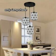 1 件黑色金属灯罩北欧现代风格灯罩笼式装饰灯罩，替换台灯吊灯壁灯适用于浴室客厅办公室卧室厨房餐厅会议室书房宿舍（仅灯罩）