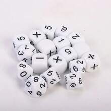 10/20pcs Math Teaching Dice With +, -, X, ÷ Symbols, Educational Multi-Sided Number And Calculation Dice For Classroom, Home, And Friends Gathering
