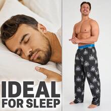 Newcastle United F.C. Pyjama Bottoms Comfy Nightwear Lounge Pants PJ Football Gift - Black - View 3