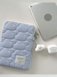 蓬松云朵般柔软笔记本电脑内胆包，可爱简洁风格平板电脑/iPad 保护套 11/13/15 英寸笔记本电脑袋，适合返校学校用品包，适合学校工作笔记本电脑包，适合女士 书包 - 彩色 - 查看 2