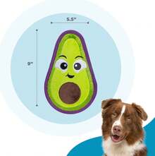 Outward Hound Tough Skinz Durable Squeaky Dog Toy With Two Tough Layers, Watermelon, Red, Medium - Avocado - 查看 5