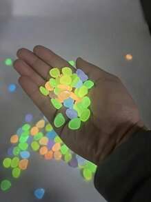 10/100/200/300 pezzi - Accessori da giardino in pietra luminosa, decorazione per micropaesaggio, acquario, patio esterno, prato, kit per percorsi. Ciottoli, pietre e rocce decorative luminose per giardino e vialetti. Possono essere usati come ornamenti da giardino o decorazioni per acquario. (Diventano più luminosi se esposti alla luce solare o artificiale.)