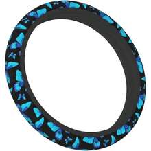 New Blue Butterfly Steering Wheel Cover 15 Inch For Women Men, Neoprene Anti-Slip Cute Car Steering Wheel Grip Wrap Car Accri Protective Case Cover For Vehicle Truck SUV - 藍色蝴蝶均碼 - 查看 2