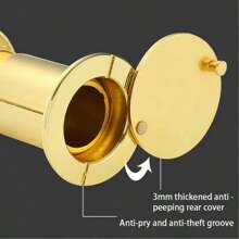1 Stück 200-Grad Türspion Kamera Set, geeignet für 35-60mm dicke Türen mit drehbarer Privatsphäre-Abdeckung, für Zuhause, Büro, Hotel