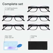 5pcs Glasses,Unisex Square Plastic Computer/Gaming/TV/Mobile Phone Glasses, Reduce Eye Fatigue, Light Glasses, Glasses For Women Men, Anti Eyestrain