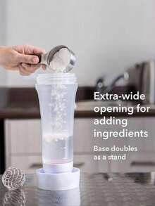 1pc Tilt-Resistant Pancake Batter Dispenser With Stirring Ball - For Cupcakes, Muffins And Pancakes - Calibrated Kitchen Tool - Hand-Cranked Batter Mixing Bottle - Batter Dispenser - Cream Mixing Dispenser - Clear - View 10