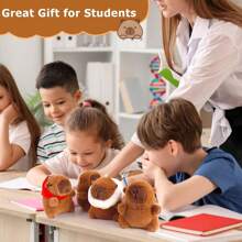 4 Pack Capybara Keychain Plush, Capybara Stuffed Animal Toys With Clothes Accessories, Classroom Birthday Party Favors Gifts For Kids
