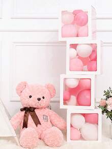 Hộp trang trí tiệc chào đón em bé trong suốt 25cm, thích hợp cho tiệc chào đón em bé, tiệc tiết lộ giới tính em bé, sinh nhật đầu tiên của bé trai hoặc bé gái, đám cưới, lễ đính hôn, lễ kỷ niệm, Giáng sinh, phòng trẻ em, tiệc bãi biển, trang trí nhà cửa và các dịp đặc biệt khác cần trang trí và làm đạo cụ chụp ảnh. - trắng - Xem 11