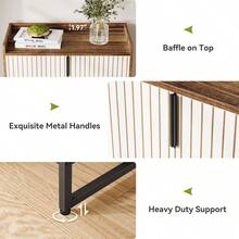 LITTLE TREE Schuhschrank 73x35x105cm mit 2 Türen – Weiß-goldener Metallrahmen für 25 Paar Schuhe, schmale Schuhaufbewahrung für Flure (1 Stück) - Braun - Übersicht 9