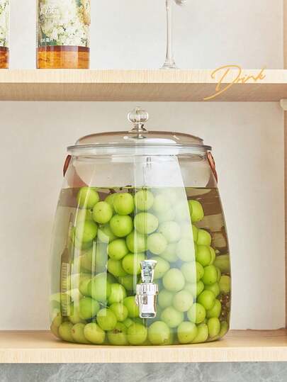 Serbatoio d'acqua frigo di grande capacità con rubinetto, brocca per the alla frutta e acqua fredda, contenitore per bevande domestiche, bicchiere per acqua e ghiaccio, bottiglia per succhi