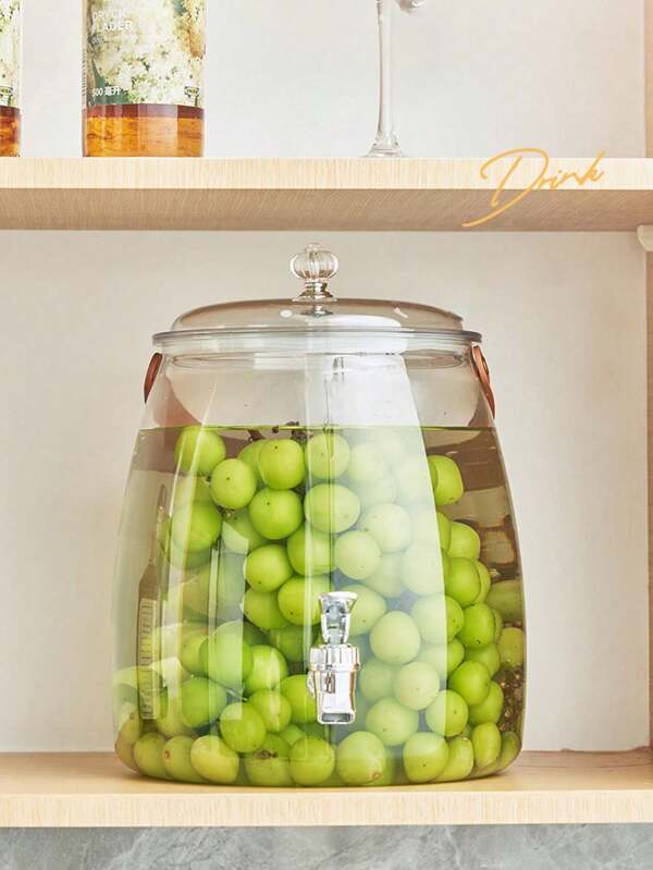 Large Capacity Fridge Water Tank With Faucet, Fruit Tea Cold Water Pitcher Dispenser, Household Beverage Container, Ice Water Cup, Juice Bottle