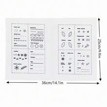 刺绣针法技巧套装（适合初学者） - 创意缝纫套装，包含基础手册、刺绣图案，适合缝纫和刺绣初学者，十字绣套装