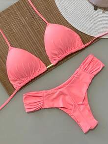 Triangle Bikini With Double Butterfly String Panties In Various Colors - Picante - Ver 2