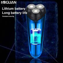 Electric Shaver, Rechargeable Mini Portable Shaver, Intelligent Floating Shaver, The Choice Of Gift For Men, Father's Day Gift Battery Capacity 500mAh - Black - View 7