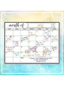 1pc Refrigerator Whiteboard Magnetic Calendar, World Cup Match Event Calendar, Monthly Household Planning Memo Planner Menu Magnetic Calendar, Refrigerator Calendar, Magnetic Dry Erase Calendar, Kitchen Decor, Refrigerator Planner Monthly Planner, Refrigerator Accessories For Chore Charts And Menu Planning (Various Sizes)