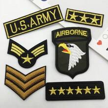 3/6pcs American Flag Tactical Patches, Heat Seal And Loop Backing, Suitable For Clothes, Backpacks, Hats, Vests, Bag Decoration - Green - View 4