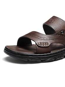 CAMEL CROWN Men's Sandals, Comfortable Soft Cowhide Leather, Breathable, Durable, Business Casual Sports Sandals For Spring And Summer. - Brown - View 2