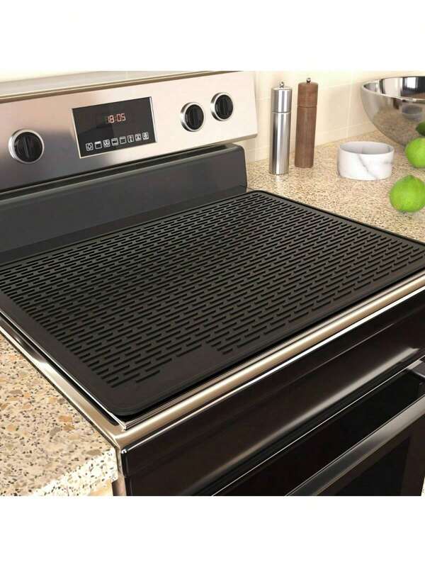 1pc, Silicone Electric Stove Top Cover Mat, Ceramic StoveTop Cover, Flat RV RangeStovetop Protector, Extra Large Silicone Dish Drying Mat, Stove Top Cover For Electric Stove, Silicone Stove Mat For Glass Top Stove, Glass Cooktop Protector, Dish Drying Mats For Kitchen