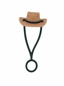 Set de 1/2/4/8 tapas de pajita de silicona con diseño creativo de sombrero - Compatible con Cup 30 40 Oz, accesorios divertidos de tapa de pajita para tumbona, para regalo de hombre y mujer, tapa de pajita reutilizable, funda de sombrero de vaquero de silicona para pajita, tapas decorativas para pajita, para fiestas, reuniones con amigos, tapas antipolvo para pajita de Cup, suministros para fiestas, accesorio de decoración de tazas