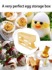 1pc Slide-Out Egg Holder,Anti-Fall,Refrigerator Egg Organizer,Transparent Egg Storage Holder,Special Egg Container For Refrigerator Door, Egg Holder, Kitchen Organizer,Space-Saving Refrigerator Side Door Storage Rack For Kitchen Organization,Egg Storage Box