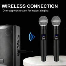 Portable Handheld Microphone, Wireless Microphone, Professional Handheld Unidirectional Moving Coil Noise Canceling Function, 6.35mm Plug, Blue, Suitable For Karaoke, Gaming, Live Streaming And Video Conferencing, Stylish Design | Sturdy Structure, Singing Microphone, 2 In 1 Wireless Microphone, Professional Handheld Microphone, Suitable For Karaoke, Parties, Churches, Performances, Recording - Black - View 8
