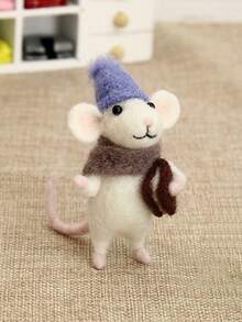 Wool Felt DIY Craft Kit - Mouse With Hat