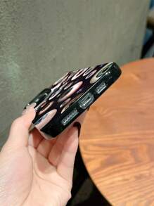 1 pieza Funda de teléfono con gráfico de estrella reflectante de gelatina negra a la moda compatible con iPhone 13, 11, 14 Pro Max, 13 Pro, 15/15 Plus/15 Pro/15 Pro Max/12/12 Pro/12 Pro Max/14/14 Pro/13 Pro Max, etc.