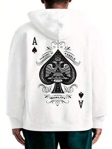 Moletom POKER QUALITY COSTAS Casaco Blusa Canguru - Branco - Visão 1