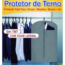 Capa Protetora Para Terno, Camisa, Casaco Em TNT Proteção Total 60x90cm - Cinza - Visão 4