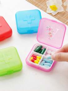 1 pièce de boîte à pilules avec motif de lettre de marguerite A-Z, mignonne et portable. Boîte à pilules de voyage extra grande, organisateur de pilules 4 fois par jour, organisateur de médicaments quotidiens surdimensionné pour les vitamines, grand contenant à pilules, distributeur de médicaments (rose) - Parfait pour organiser les médicaments en déplacement, convient pour les vacances, les voyages d'affaires, rappeler aux membres de la famille de prendre leurs médicaments à l'heure.