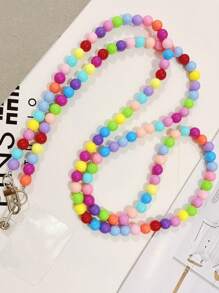 1 Piece - Mobile Phone Crossbody Chain, Beaded Rainbow Long Mobile Phone Chain, Women's Bag Crossbody Chain, Wearable Chain, Universal Chain