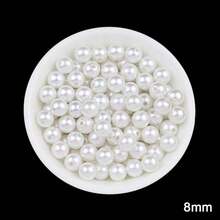 200/300/1000 颗带孔塑料仿珍珠，适用于 DIY 工艺品、珠宝、花瓶填充物、桌面摆件、婚礼装饰