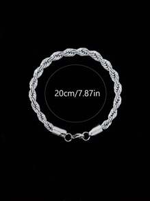 1pc Men's Thick Gold Tone Bracelet, Stainless Steel Daily Casual Simple & Elegant Jewelry Accessory, Waterproof