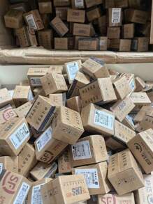 40 piezas/10 piezas Cajas de sorpresa en miniatura de paquetes de entrega falsos, edición caja ciega, para escena de casa de muñecas DIY, pequeños paquetes sorpresa