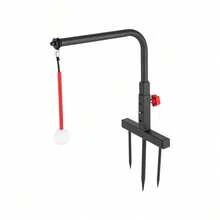 TFCFL Golf Swing Trainer Aid Golf Practice Swing Groover & Hitting Training Adjustable - Đen và đỏ - Xem 10