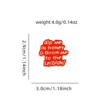 1pc "Dip Me In Honey & Throw Me To The Lesbians" Enamel Pin - Humorous & Bold Slogan Lapel Brooch For Bags & Clothes, LGBTQ+ - Themed Fashion Accessory, Unisex Daily Wear Jewelry Gift