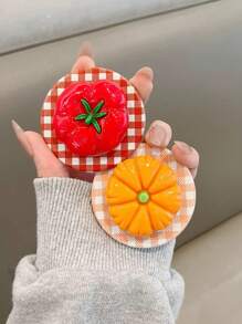 Nuevo soporte magnético para teléfono MagSafe con diseño lindo de calabaza, plátano, rosquilla y fresa, con adhesión fuerte y extensible, para mujeres