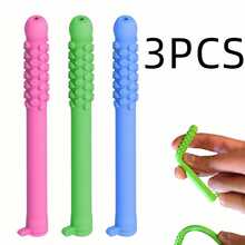 3pcs Chewable Essential Oil Breath Stick, Chewable Breather Stick, Stop Smoking Aids Work Chewable Breath Sticks Without Essential Oils 3.94 Inch - 混合顏色 - 查看 2