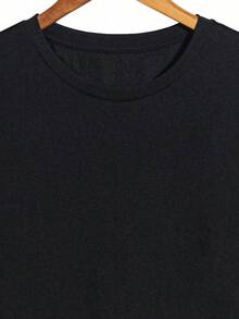Printed Short-Sleeved T-Shirts For Men - 黑色 - 查看 5