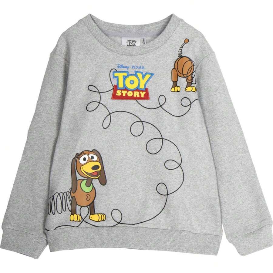 Pixar Animation Studios Pixar Sweatshirt For Boys And Girls - Soft, Comfortable And Warm Cotton Children's Clothing With Fun Character Designs Like Toy Story Or Inside Out - Hooded Sweatshirt With A Round Neck, Ideal For School Or Sports - Grey - View 1
