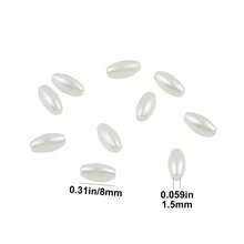 100/400pcs (6-10mm) White Faux Pearl Rose Flower Acrylic Spacer Beads - Handmade Jewelry DIY Bracelet Necklace Mobile Phone Chain Accessories Valentines - One Pack - View 22